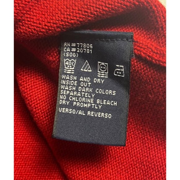 Tommy Hilfiger Red Sleeveless V-Neck Sweater Vest XXL 100% Cotton preppy classic - Picture 4 of 9